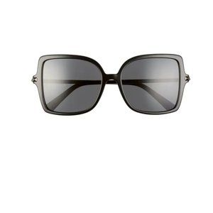 Valentino 56mm Rockstud Butterfly Sunglasses Black